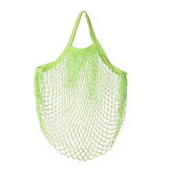 Зеленый Портативные пакеты для продуктов из хлопковой сетки, многоразовая сетчатая сумка для покупок, зелёные, 48.05 см, сумка: 38x36x1 см.