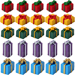 (52) Непрозрачная лаванда 30 шт. 5 стили рождественские непрозрачные кабошоны из смолы, подарок, разноцветные, 9~13x9~13x11~19.5 мм, 6 шт / стиль