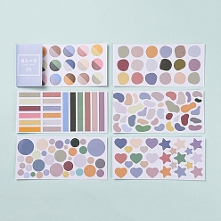 Colorful Fun and Cute Decorative Stickers, for Customizing Planners, Notebooks, Mixed Shapes, Mixed Color, 13x6x0.01cm, 12sheets/set