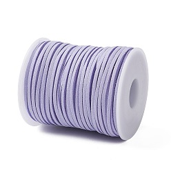 Lilac 45M Faux Suede Cord, Faux Suede Lace, Lilac, 2~2.5x1.5~2mm, about 50 Yards(45m)/Roll