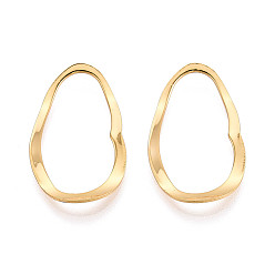 Настоящее золото 18K Латунные подвески, без никеля , волна слеза, реальный 18 k позолоченный, 28x16.5x2.5 мм