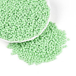 Аквамарин 8/0 краска для запекания бисер стеклянный круглый, аквамарин, 3~3.5x2 мм, отверстия : 1~1.2 mm, около 10000 шт / фунт