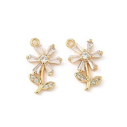 Прозрачный Латунные микро проложить кубического циркония подвески, , без никеля , реальный 18 k позолоченный, прозрачные, 15.5x9.5x2.5 мм, отверстие : 1.2 мм