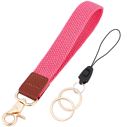Фуксиновый 1брелки с эластичным нейлоновым ремешком из поликарбоната, со сплавочной фурнитурой, золотой свет, красно-фиолетовые, 185 мм