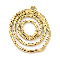 Золотой 304 подвески из нержавеющей стали, спиральный овальный брелок, золотые, 29x25x2 мм, отверстие : 1.5 мм