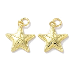 Настоящее золото 18K Подвеска из латуни, покрытая стойкой, долговечный, без свинца и без кадмия, звезда, реальный 18 k позолоченный, 16x14.5x3 мм, отверстие : 3.4 мм