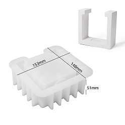 Белый Геометрическая форма силиконовые формы для свечей своими руками, пищевой силикон, изготовление украшений, для изготовления свечей, белые, 153x148x51 мм