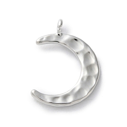 Луна Латунные подвески, без кадмия, без никеля и без свинца, неправильная геометрия, луна, 17x12x2.5 мм, отверстие : 1.2 мм
