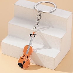 Сэнди Коричневый Акриловые брелки, украшения для сумок и кошельков, скрипка, песчаный коричневый, 11x3 см