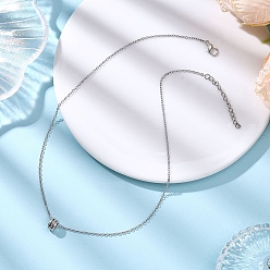 Античный Серебристый & Цвет Нержавеющей Стали Женские ожерелья из стального сплава с подвеской в виде сердца и диском из нержавеющей стали, старинное серебро и цвет нержавеющей стали, 304 дюйм (16.22 см)