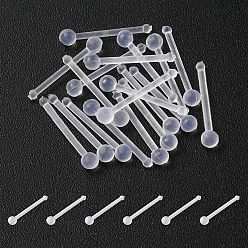 Белый Кольцо из акриловой кости носа, украшения для пирсинга тела для нее, белые, 11x2 мм, штифты : 0.7 мм