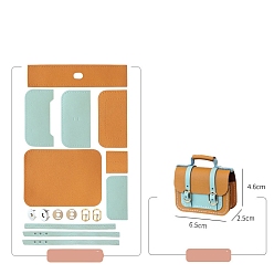 Оранжевый Набор сумок для наушников своими руками, включая материалы сумки из искусственной кожи, сумка-подкова с железной пряжкой, оранжевые, 4.6x6.5x2.5 см