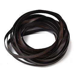 SillínMarrón 10m mimbre de imitación de ratán de plástico, material de tejido sólido, para bricolaje, tejido de muebles, piso, saddle brown, 8x1.5 mm
