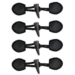 Черный 5 пары смоляных пуговиц, тумблер из искусственной кожи, швейные принадлежности, чёрные, 55x160x18 мм