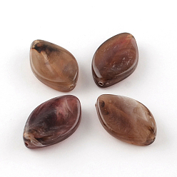 Верблюжий Лошадь глаз имитация драгоценного камня акриловые бусины, верблюжие, 29~30x19x7 мм, Отверстие : 2 мм , около 180 шт / 500 г