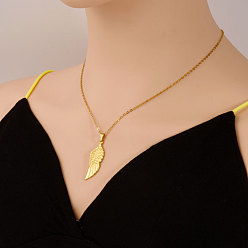 Настоящее золото 18K 304 Женские подвески в виде крыльев ангела из нержавеющей стали, реальный 18 k позолоченный, 17.72 дюйм (45 см)