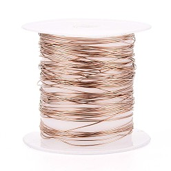 Розовое Золото 10м 304 проволока из нержавеющей стали, с катушкой, круглые, розовое золото , 26 датчик, 0.4 мм, около 32.81 футов (10 м) / рулон