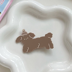 Верблюжий Милые акриловые заколки для волос из кожи аллигатора, аксессуары для волос для девочек женщин, собака, верблюжие, 60x50x40 мм