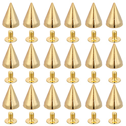 Золотой 100 шт. заклепки из сплава, конус, золотые, 9.5x6.5 мм