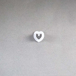 Heart Plastic Plasticine Tools, Clay Cutters, Modeling Tools, WhiteSmoke, Heart, 0.8x0.8cm