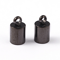 Electrophoresis Black Колонка 304 из нержавеющей стали концы шнура, ионное покрытие (ip), электрофорез черный, 9x5 мм, отверстие : 2 мм, внутренний диаметр: 4 мм