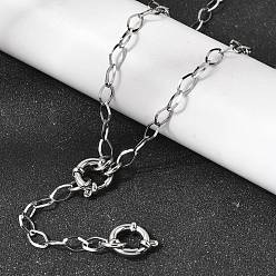 Нержавеющая Сталь Цвет 4.5мм 201 Цепочка из нержавеющей стали с ромбовидными звеньями, унисекс, не тускнеет, цвет нержавеющей стали, 22.52 дюйм (57.2 см)