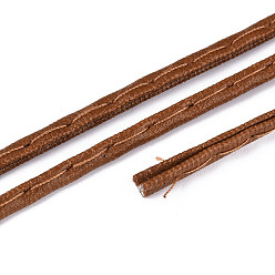 Сиена Плоская косая бейка из искусственной кожи с двойным сгибом и шнуром для обтачивания, косая бейка для обивки, шитье и кант для ткани, цвет охры, 3x2.5 мм, около 47.03~49.21 ярдов (43~45 м) / пачка