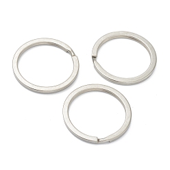 Нержавеющая Сталь Цвет Устойчивый к потускнению 304 фурнитура для брелка из нержавеющей стали, разделенные брелки, цвет нержавеющей стали, 28x2.3 мм