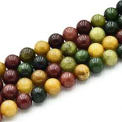 (52) Непрозрачная лаванда Природного кварца нитей бисера, окрашенные, круглые, имитация алашанского агата, разноцветные, 10~10.5 мм, отверстие : 1~1.2 мм, около 37~38 шт / нитка, 14.76~15.16 дюйм (37.5~38.5 см)