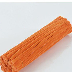 Chocolate DIY Plush Sticks, with Iron Core, Pipe Cleaners, Kid Craft Material, Chocolate, 295x6mm, 100pcs/set
