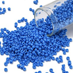 (43D) Opaque Cornflower Тохо 8/0 круглые бусины, японский бисер, (43 г) непрозрачный василек, 3 мм, отверстие : 1 мм, Около 1111 шт / 50 г