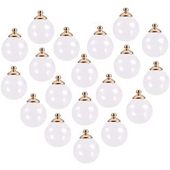 Золотой Поделки кулон решений, со стеклянными шариками, медные поручни и круглые бусины из дутого стекла ручной работы, для племенного изготовления серьги или ремесел, золотые, 8 мм