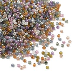 (52) Непрозрачная лаванда Бисер из стекла , имитация нефрита, круглые, круглое отверстие, разноцветные, 1.5x1 мм, отверстие : 0.6 мм, около 1400 шт / упаковка