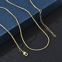 Golden 1MM Brass Round Snake Chain Necklaces for Women, Long-Lasting Plated, Golden, 16.14 inch(41cm)