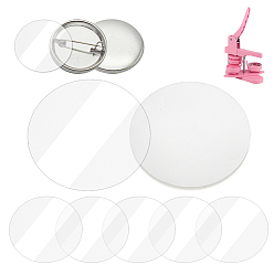 Прозрачный Прозрачная защитная пленка из ПВХ для значков, предназначенная для защиты изделий, плоско-круглые, прозрачные, 85x0.1 мм