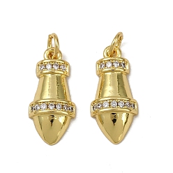 Настоящее золото 18K Латунные микро проложить кубического циркония подвески, долговечный, без кадмия и без свинца, стойки покрытие, с целью перехода в кольце, реальный 18 k позолоченный, 18.5x8.5x3.5 мм, отверстие : 3.2 мм