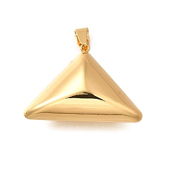 Золотой 304 подвески из нержавеющей стали, треугольный шарм, золотые, 28x40.5x16 мм, отверстие : 5x9 мм