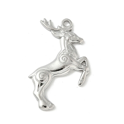 Нержавеющая Сталь Цвет 304 из нержавеющей стали подвесок олень, прелести животных, не тускнеет, цвет нержавеющей стали, 28x26.5x2.5 мм, отверстие : 1.8 мм