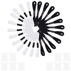 (52) Непрозрачная лаванда 24 мотки 2 мешочки 2 цвета полиэстеровые нитки для вышивки крестом, 6-слойная нить для вышивания, браслеты дружбы своими руками, с 12пластиковыми досками для намотки резьбы, разноцветные, 0.5 мм, 8м/моток