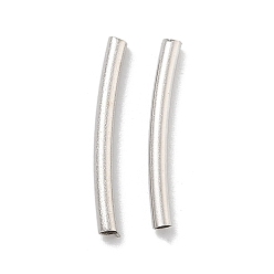 Платина Латунные трубки изогнутой бисера, без кадмия и без свинца, платина, 15x1.5 мм, отверстие : 1 мм