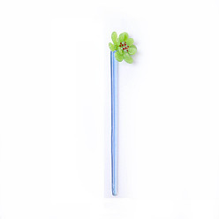 Green Glass Flower Display Decorations, for Home Desktop Decoration, Green, 180x45mm