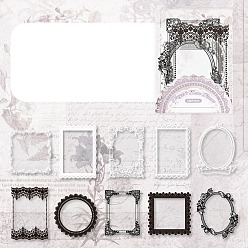 Mixed Shapes 10шт 10 стили винтажные кружевные водонепроницаемые наклейки для животных наборы, декоративные наклейки, для diy scrapbooking, оформление фотоальбома, разнообразные, 100x100x0.1 мм, 1 шт / стиль