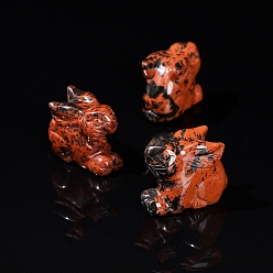 Золотой Обсидиан Украшения дисплея натурального золотого блеска обсидиана, украшение домашнего офиса, кролик, 55 мм