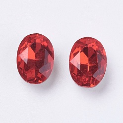 Светло-сиамский Имитация австрийского хрусталя горный хрусталь, класс А, задние и задние, овальные, Light Siam, 6x4x3 мм