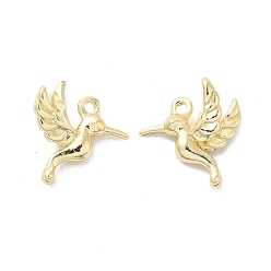 Light Gold Pendentifs en alliage, plaqué longue durée, sans cadmium et sans plomb, oiseau, or et de lumière, 18x17x8.5mm, Trou: 1.6mm