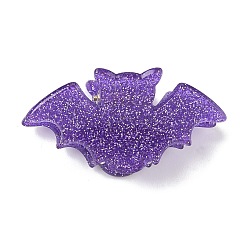 Bat Акриловые заколки-когти на Хэллоуин, с сплавом и блестящей пудрой, аксессуары для волос для женщин и девочек, летучая мышь, 24x47x22 мм