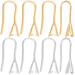 (52) Непрозрачная лаванда 32 шт. 2 цвета латунные крючки для сережек, с поручителями, разноцветные, 21x2.5 мм, 24 датчик, контактный: 0.5 мм и 1 мм, 16 шт / цвет