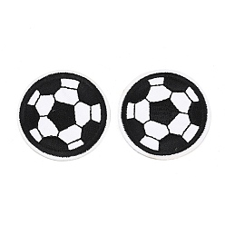 Черный Полиэстер, компьютерная вышивка, нашивки, пришивные и приклеиваемые утюгом., футбол, аппликации нашивки, чёрные, 42x1.5 мм