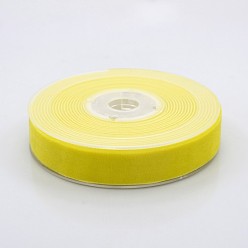 Желтый Полиэстер бархат лента для упаковки подарка и украшения празднества, желтые, 3/4 дюйм (19 мм), о 25yards / рулон (22.86 м / рулон)