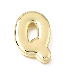 Letter Q Прелести латунных слайд, буквы, золотые, Буква Q, 28x20x5 мм, отверстие : 11x2 мм